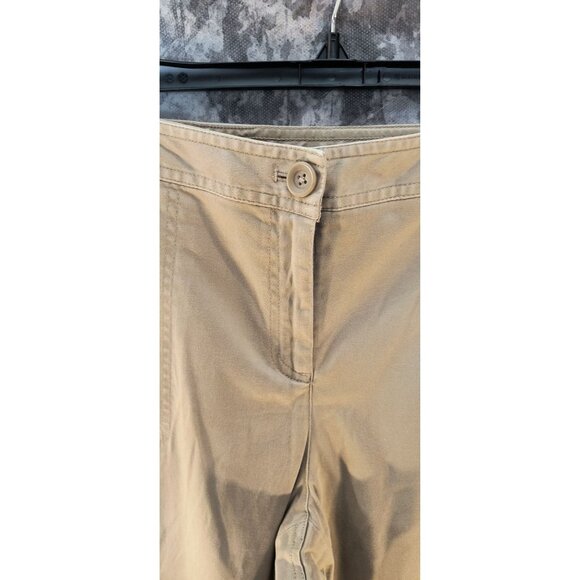 J Jill Womens Khaki Stretch Zip-Leg Pants Size 12 With Button Closure - Picture 3 of 6